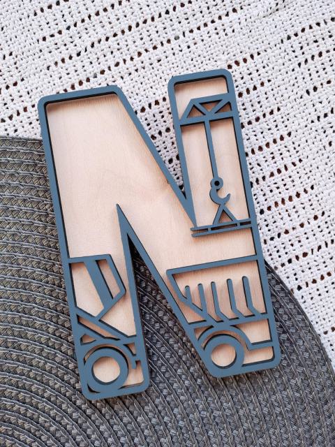 Construction letter decor