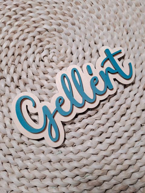 Two-layer name sign
