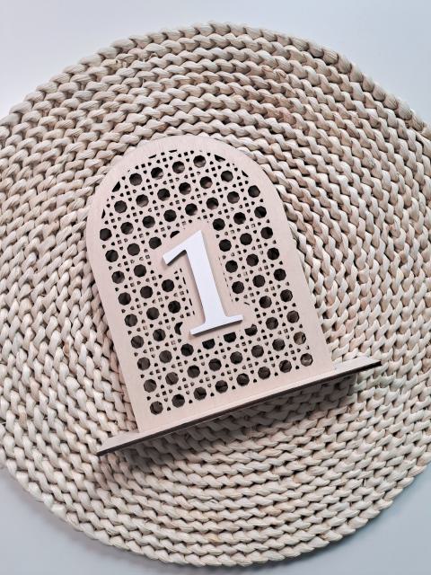 Rattan table number